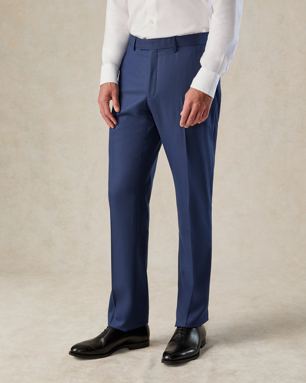gieves & hawkes Madden Wool Birdseye Suit Trouser Navy
