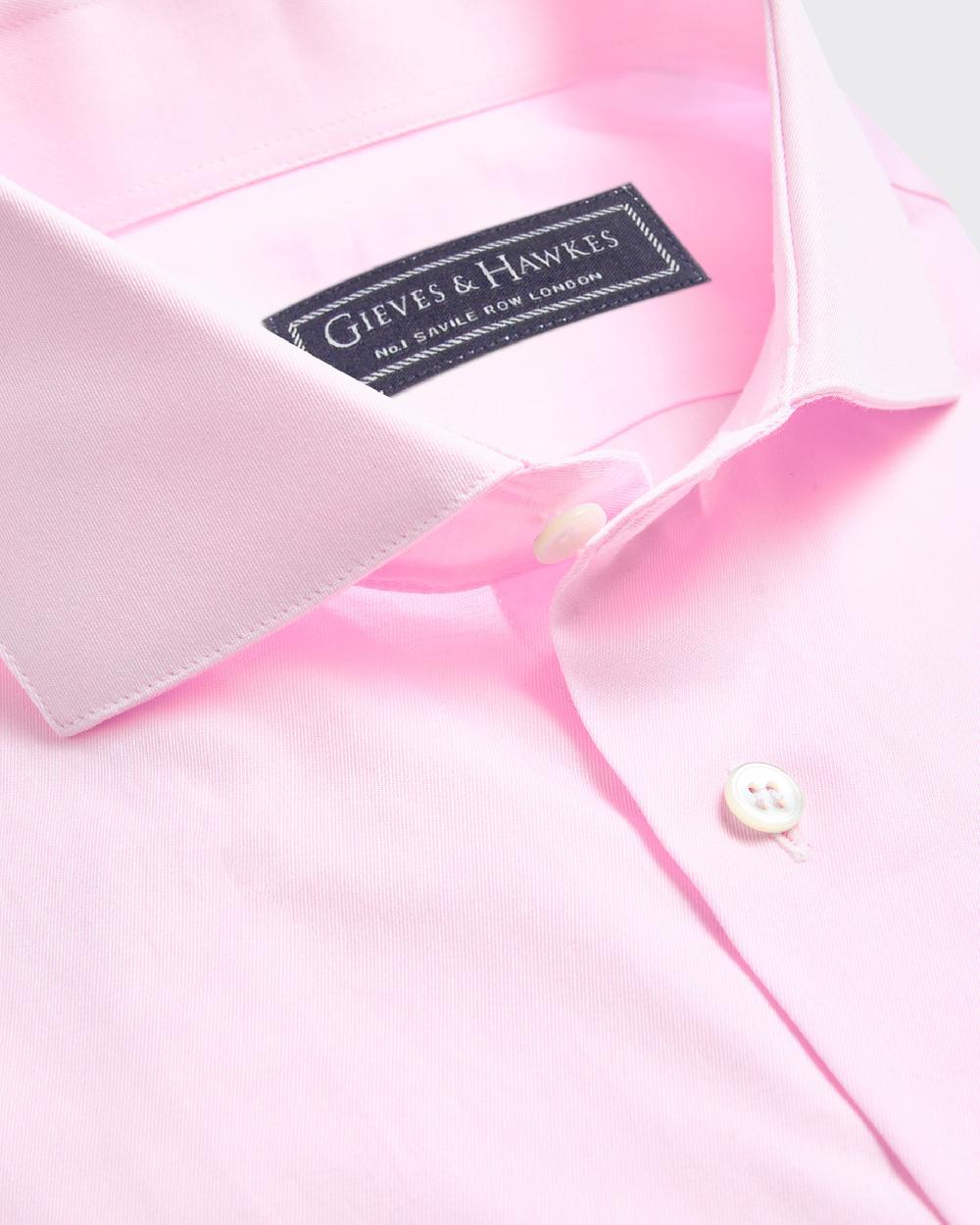 Gieves & Hawkes Mawbey Cotton Twill Double Cuff Shirt Pink