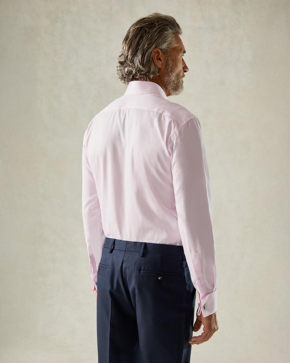 Gieves & Hawkes Mawbey Cotton Twill Double Cuff Shirt Pink
