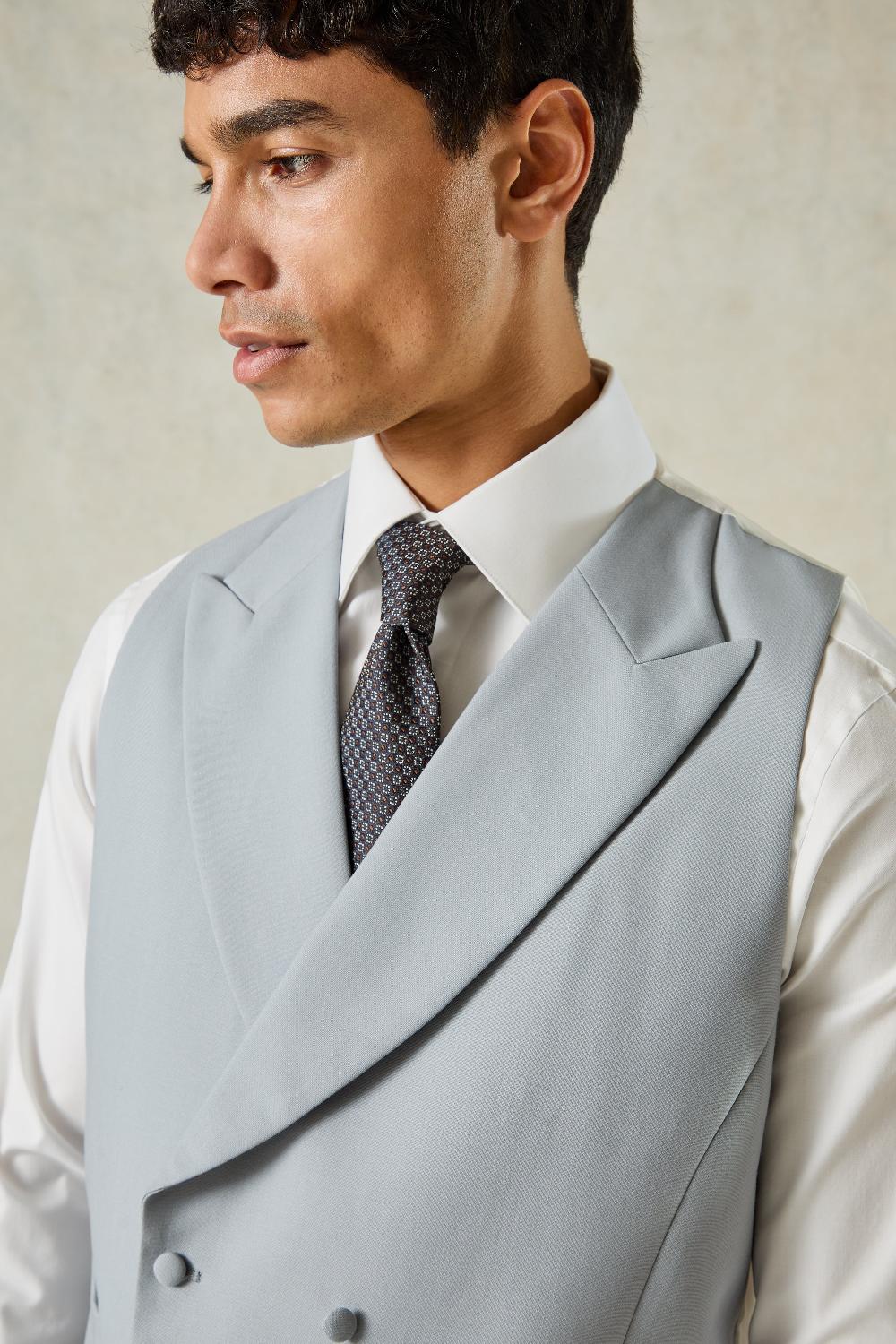 Gieves & Hawkes Nicholson Double Breasted Waistcoat Grey