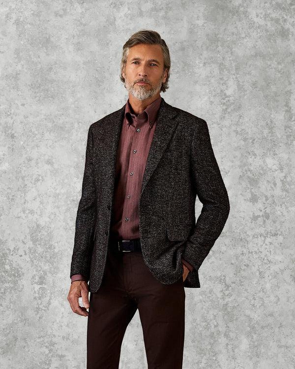gieves & hawkes Poynter Wool & Alpaca Herringbone Blazer