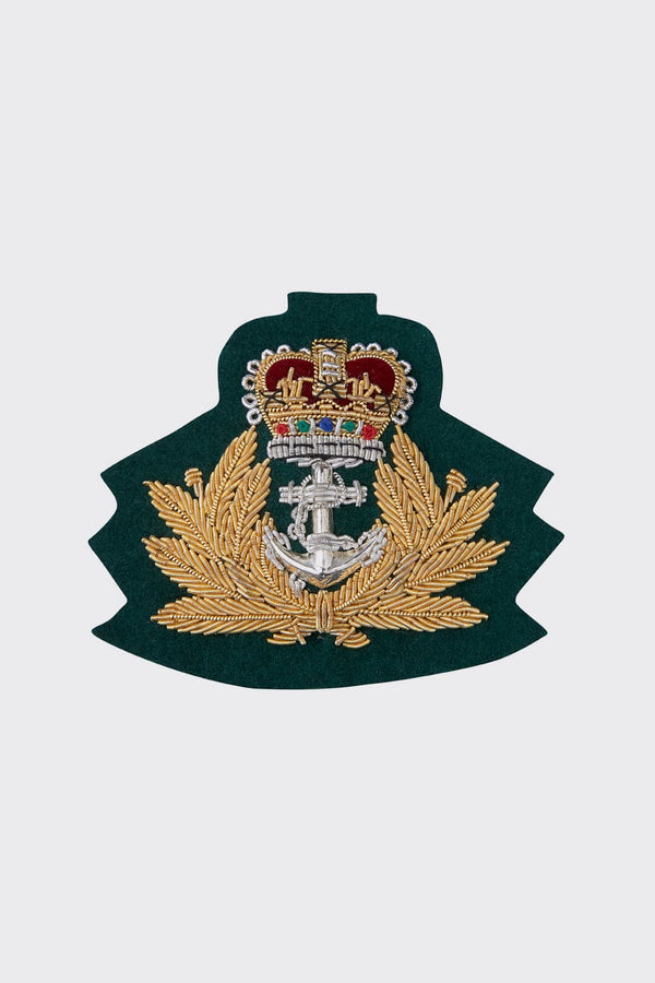 gieves & hawkes Royal Navy Beret Badge - St Edward's Crown - Green