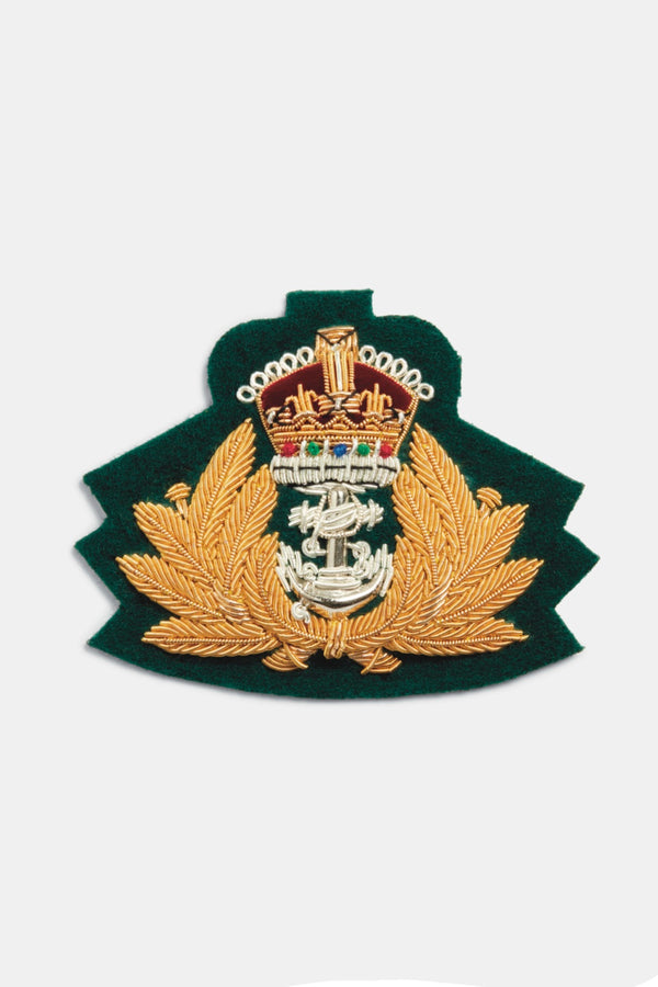 gieves & hawkes Royal Navy Beret Badge - Tudor Crown - Green