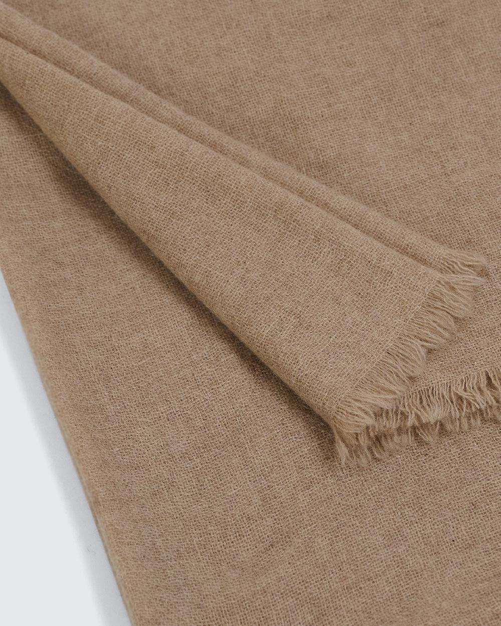 Gieves & Hawkes Shand Cashmere & Silk Scarf Oatmeal Plain