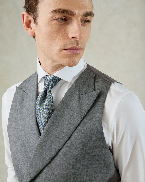 Gieves & Hawkes Torlese Double Breasted Virgin Wool Morning Suit Grey