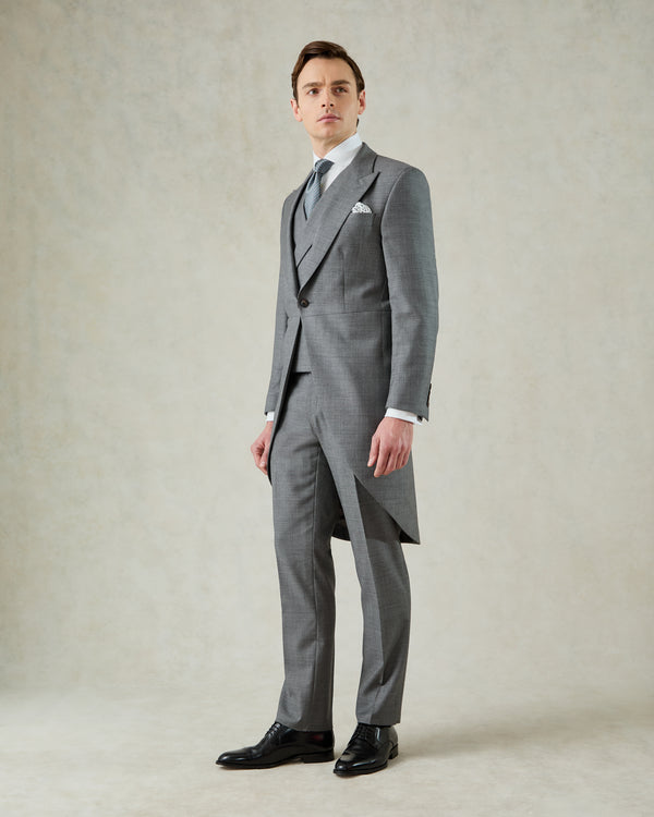 gieves & hawkes Torlese Double Breasted Virgin Wool Morning Suit Grey