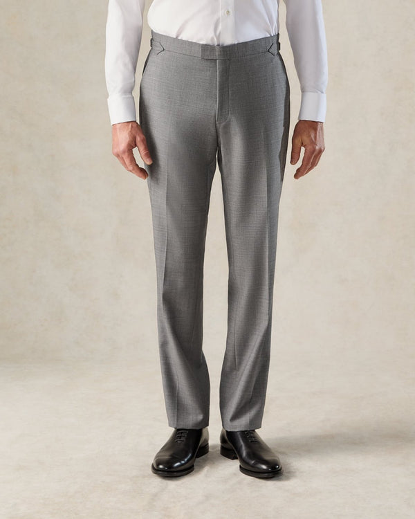 gieves & hawkes Torlese Virgin Wool Sharkskin Morning Trouser Grey