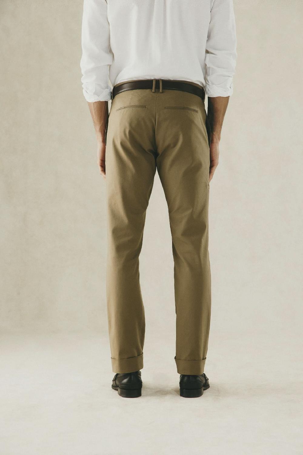 Gieves & Hawkes Walker Cotton With Stretch Chino Khaki