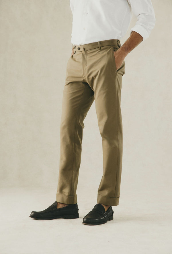gieves & hawkes Walker Cotton with Stretch Chino Khaki
