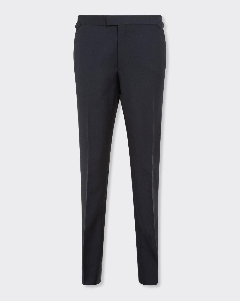 Gieves & Hawkes Weldon Wool Mohair Barathea Evening Trouser Navy