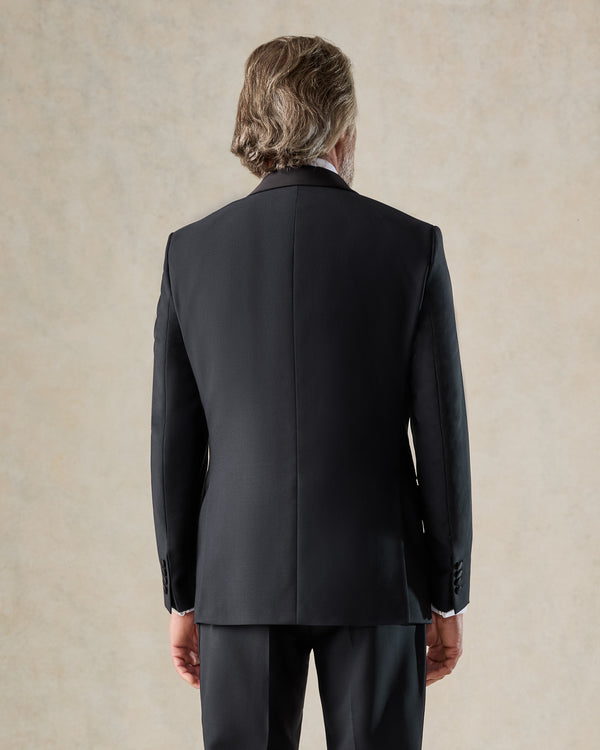 Gieves & Hawkes Weldon Wool Mohair Barathea Shawl Dinner Jacket Navy