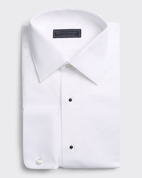 Gieves & Hawkes Wynn Cut Away Collar Double Cuff Shirt White