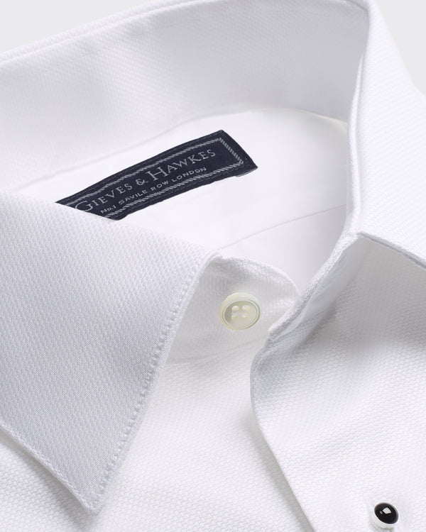 Gieves & Hawkes Wynn Cut Away Collar Double Cuff Shirt White