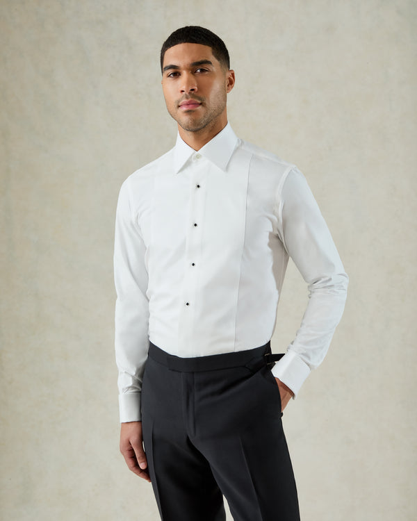 gieves & hawkes Wynn Cut Away Collar Double Cuff Shirt White