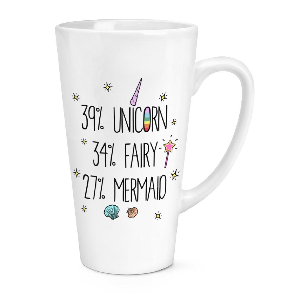 gift base 39% Unicorn 34% Fairy 27% Mermaid 17oz Large Latte Mug Cup