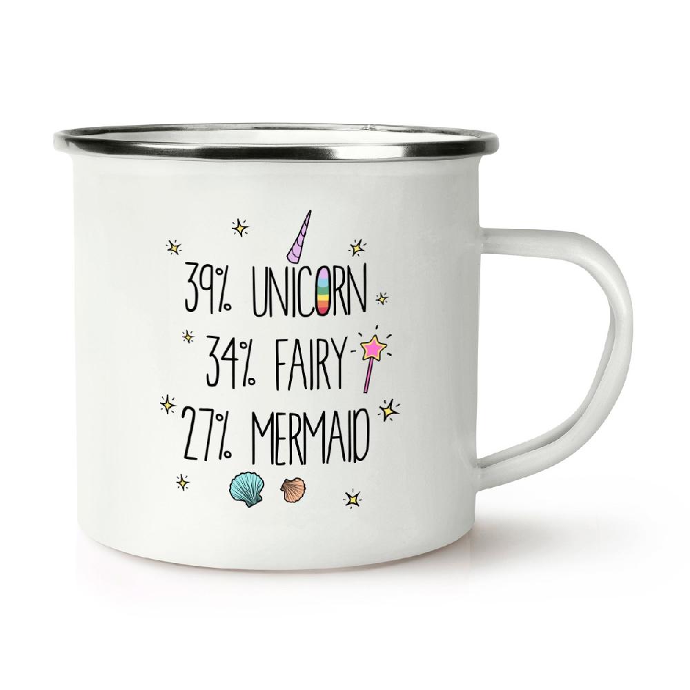 gift base 39% Unicorn 34% Fairy 27% Mermaid Retro Enamel Mug Cup
