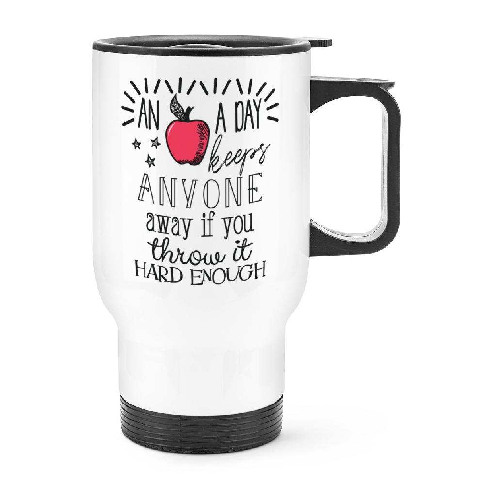 gift base An Apple A Day Keeps Anyone Away Travel Mug Cup With Handle