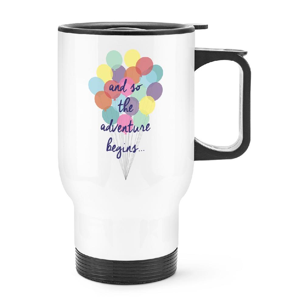 gift base And So The Adventure Begins Travel Mug Cup With Handle