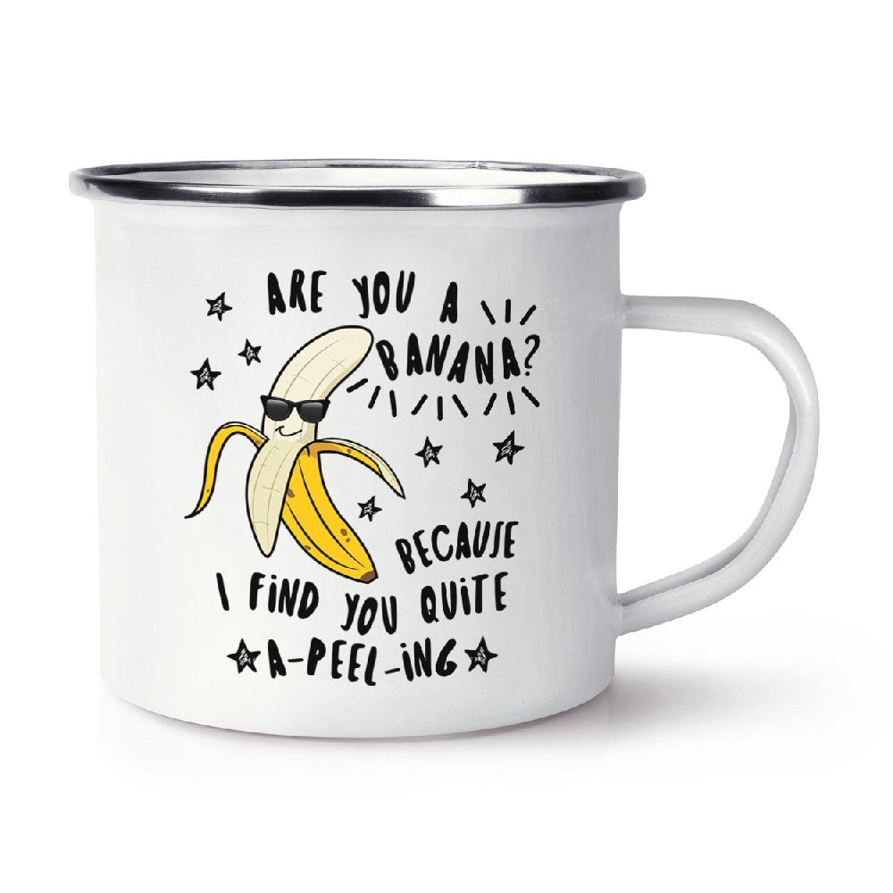 gift base Are You A Banana I Find You Quite Apeeling Retro Enamel Mug Cup
