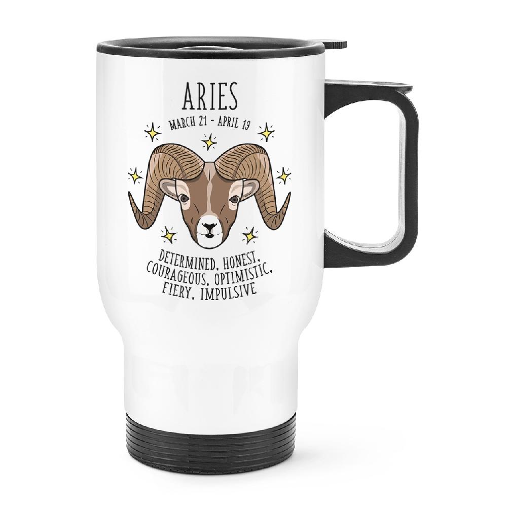 gift base Aries Horoscope Travel Mug Cup With Handle