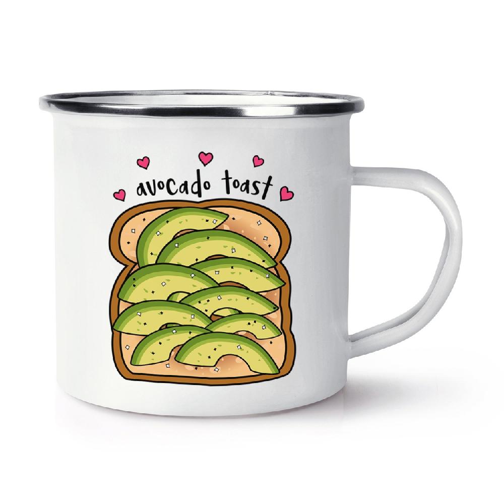 gift base Avocado Toast Sliced Retro Enamel Mug Cup