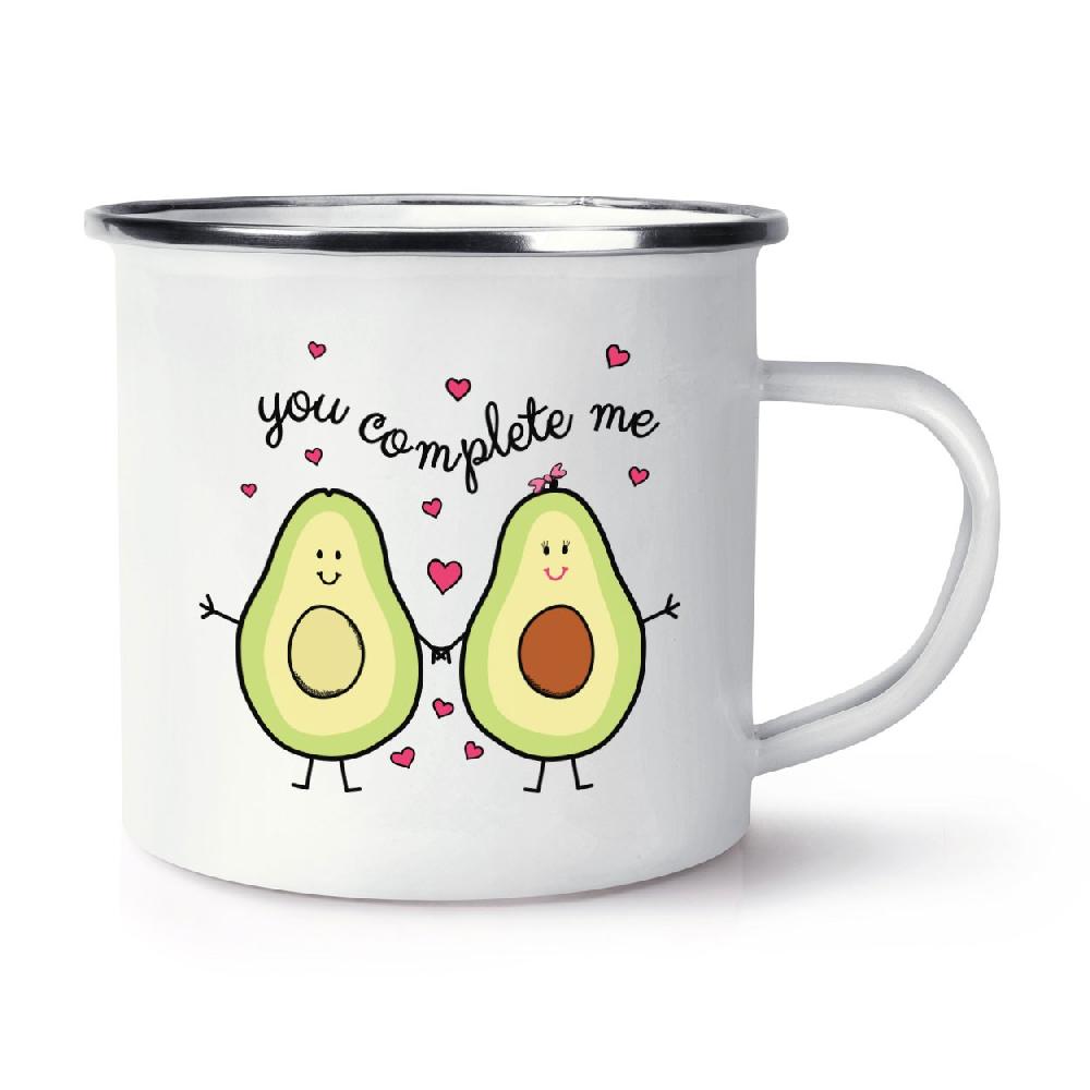 gift base Avocado You Complete Me Retro Enamel Mug Cup