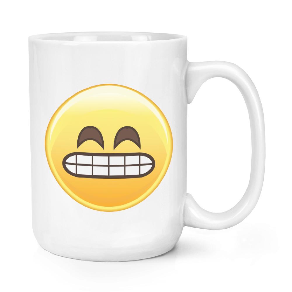 gift base Awkward Teeth Face Emoji 15oz Large Mug Cup