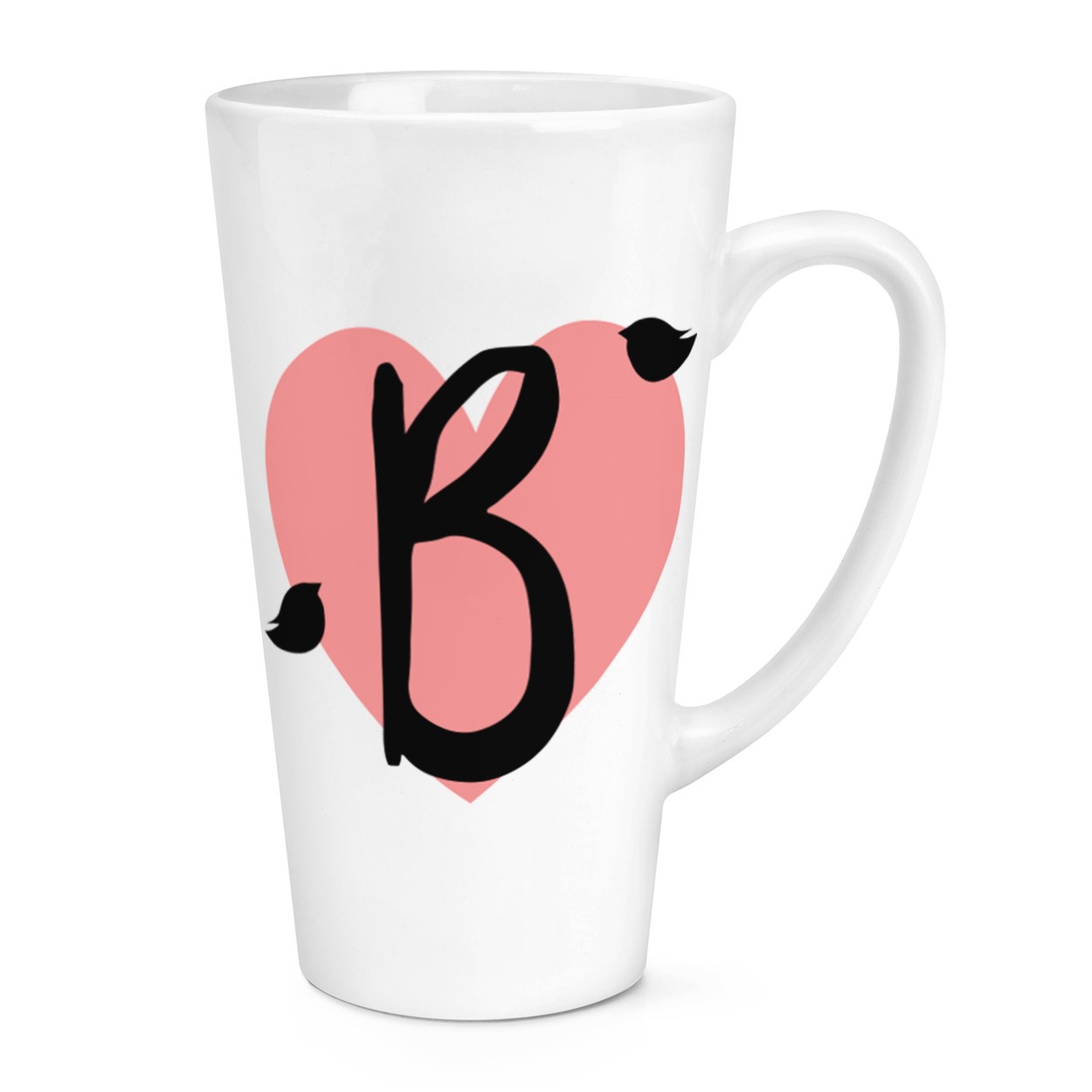 gift base B Heart Alphabet 17oz Large Latte Mug Cup