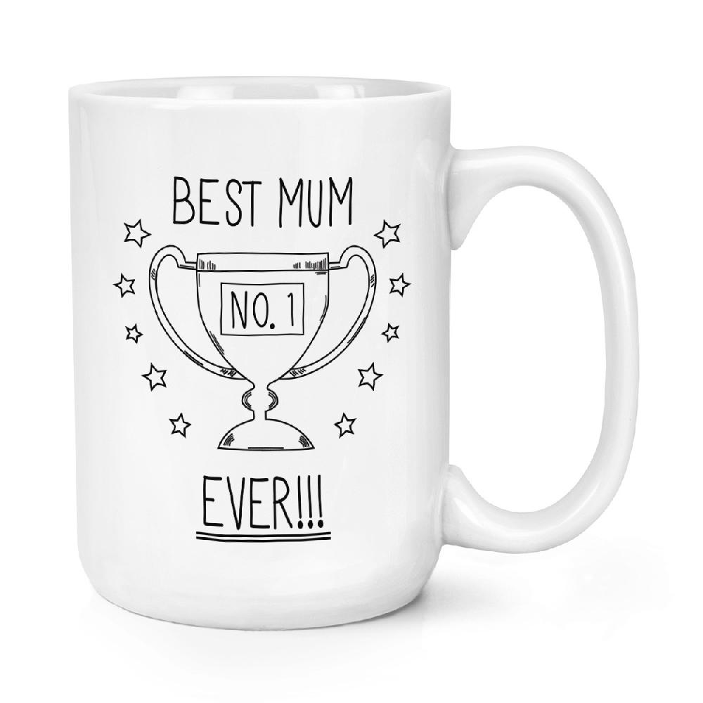 gift base Best Mum Ever No.1 Trophy 15oz Large Mug Cup