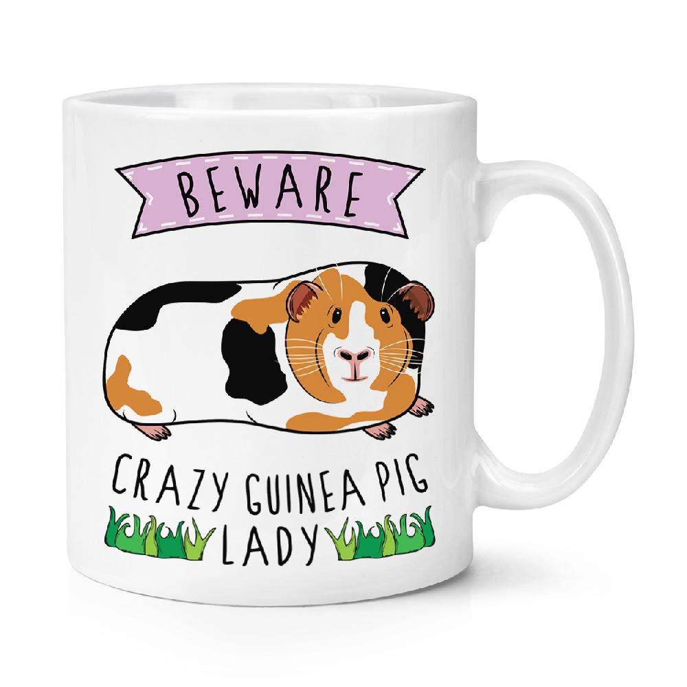 gift base Beware Crazy Guinea Pig Lady 10oz Mug Cup