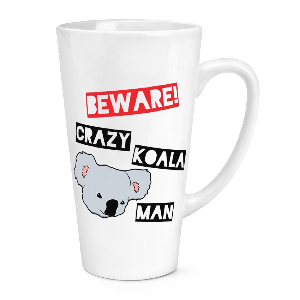 gift base Beware Crazy Koala Man 17oz Large Latte Mug Cup