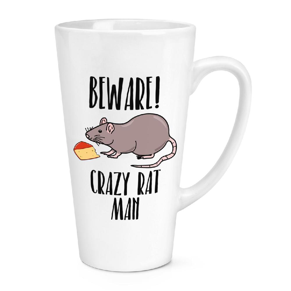 gift base Beware Crazy Rat Man 17oz Large Latte Mug Cup
