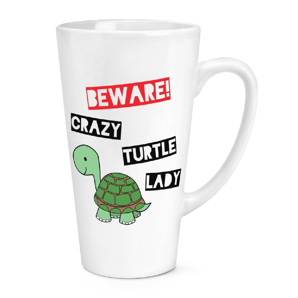 gift base Beware Crazy Turtle Lady 17oz Large Latte Mug Cup