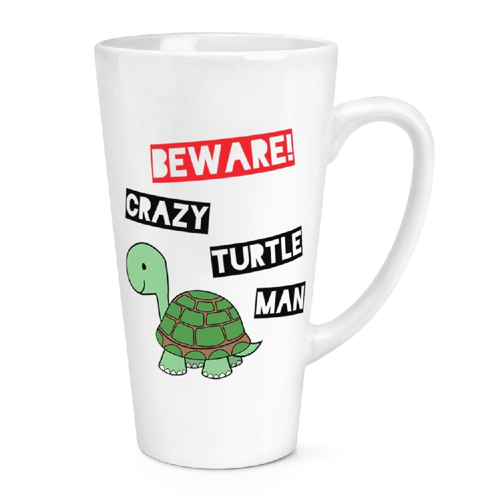 gift base Beware Crazy Turtle Man 17oz Large Latte Mug Cup