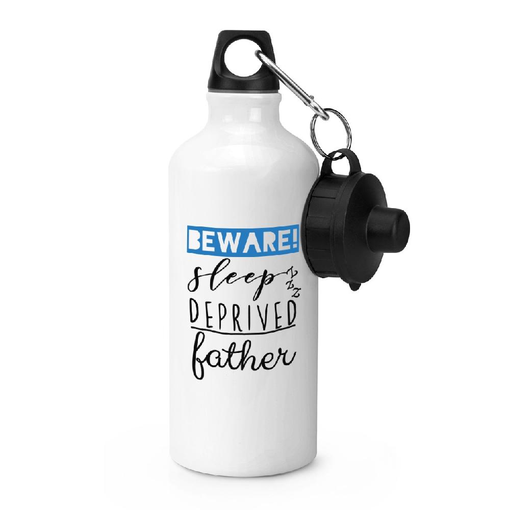 gift base Beware Sleep Deprived Father Sports Bottle
