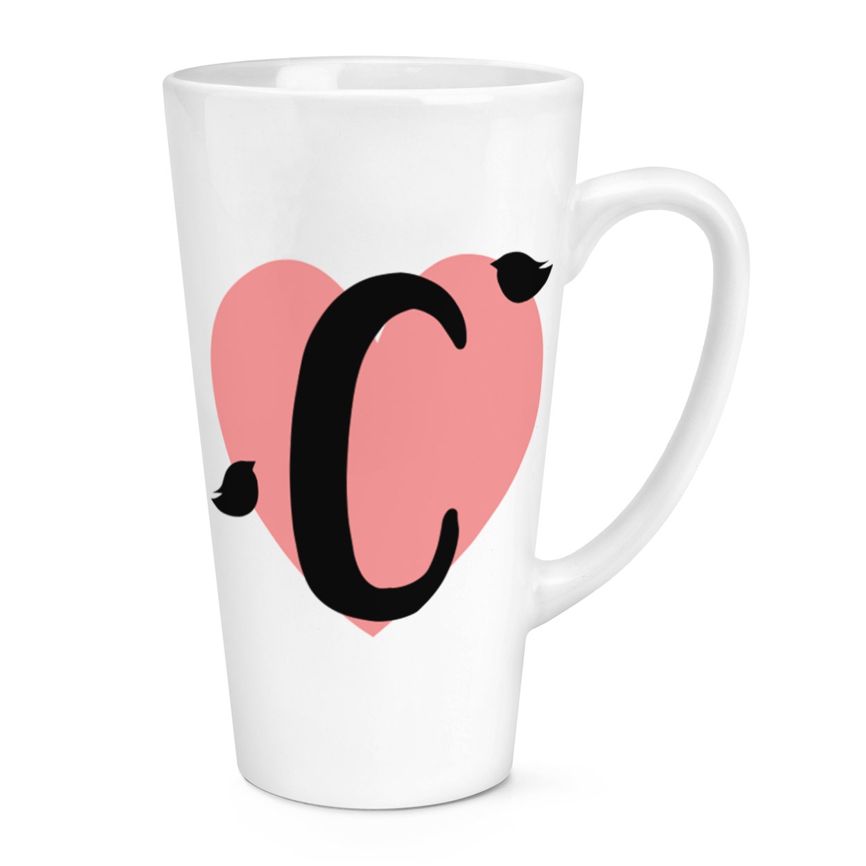 gift base C Heart Alphabet 17oz Large Latte Mug Cup