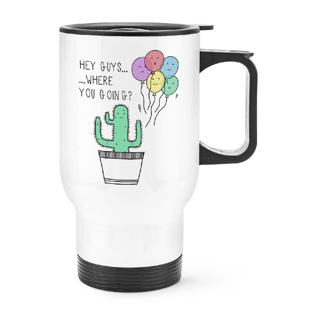 gift base Cactus Hey Guys Where Are You Going Travel Mug Cup With Handle