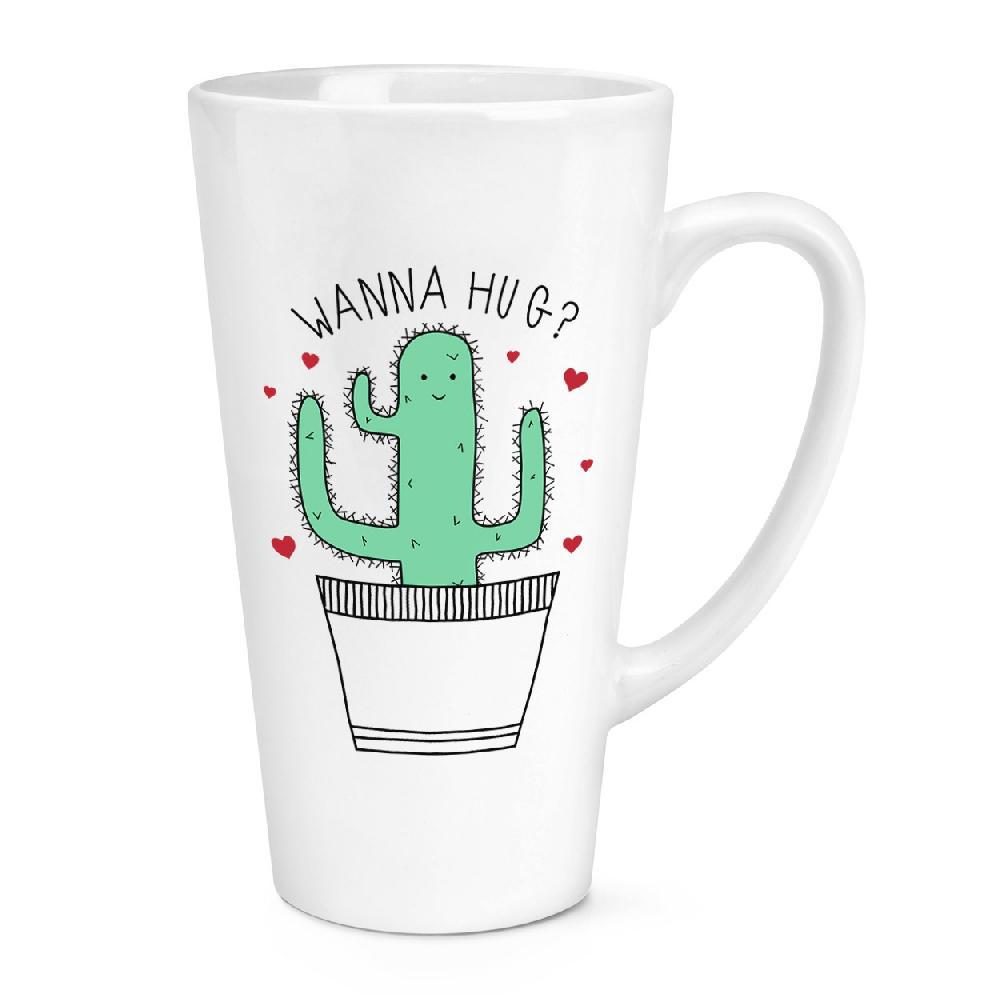 gift base Cactus Wanna Hug 17oz Large Latte Mug Cup