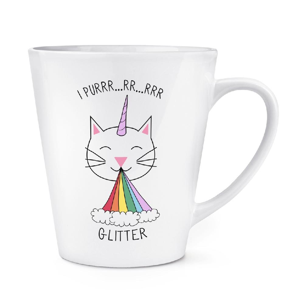 gift base Caticorn I Purr Glitter 12oz Latte Mug Cup