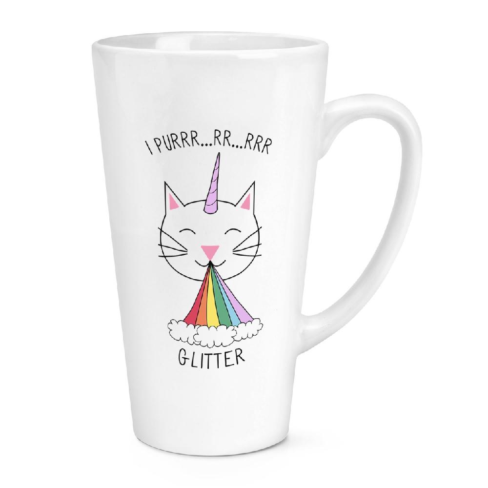 gift base Caticorn I Purr Glitter 17oz Large Latte Mug Cup