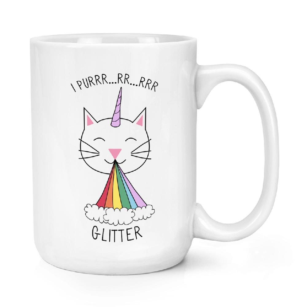 gift base Caticorn I Purrr Glitter 15oz Large Mug Cup