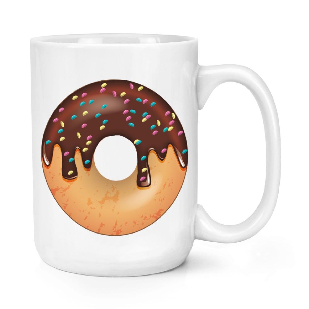 gift base Chocolate Sprinkled Glazed Doughnut 15oz Large Mug Cup