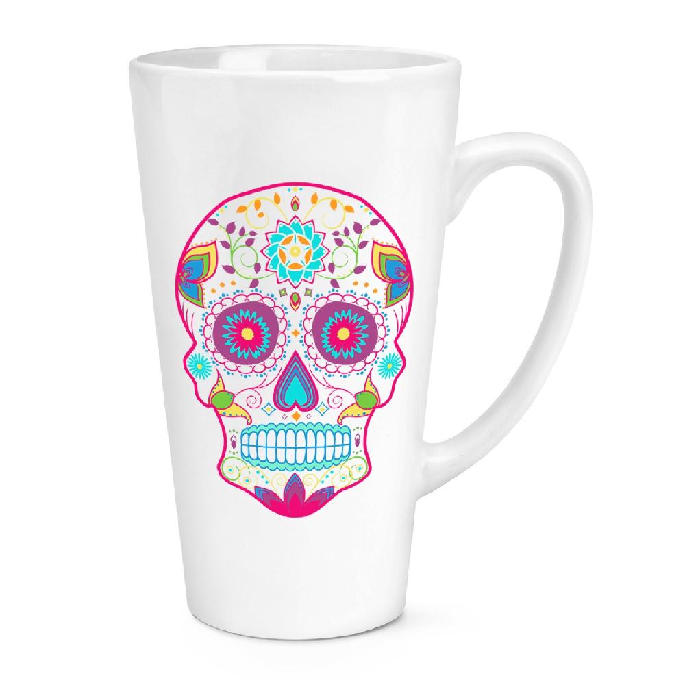 gift base Colourful Sugar Skull 17oz Large Latte Mug Cup