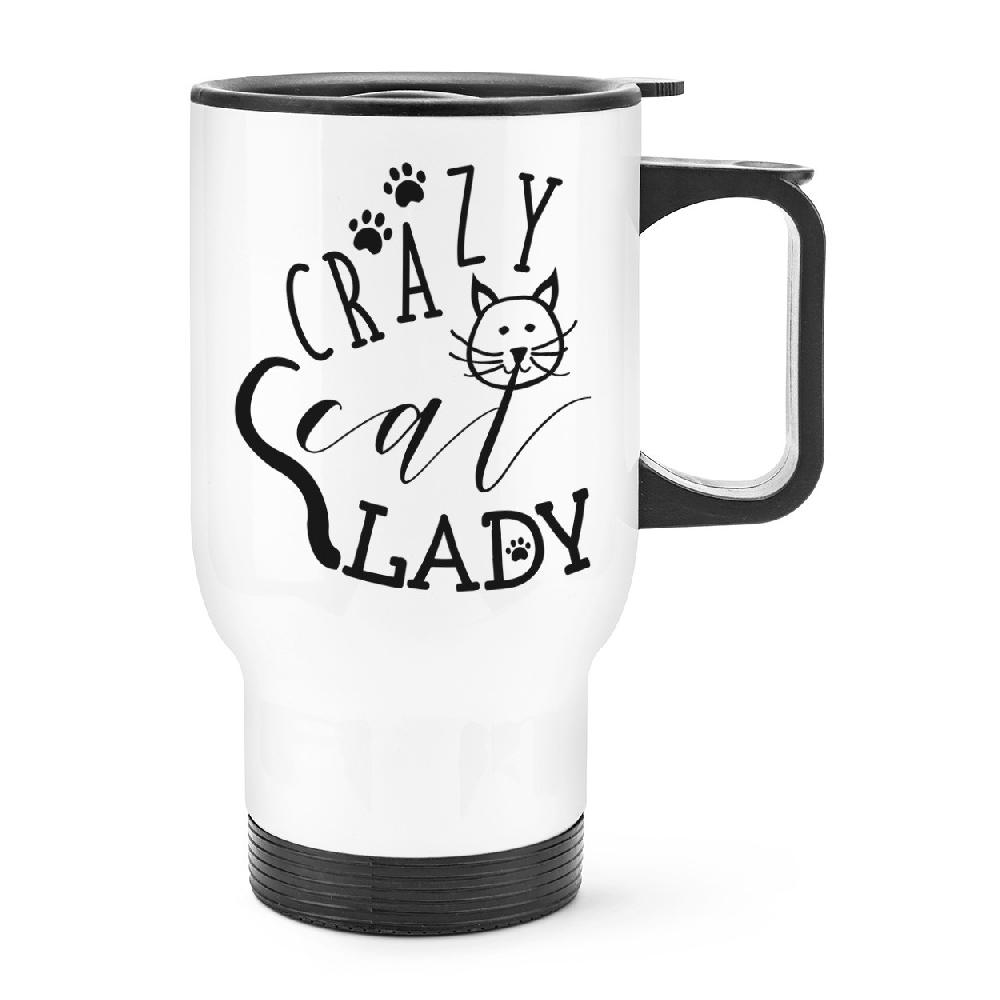 gift base Crazy Cat Lady Paws Travel Mug Cup With Handle