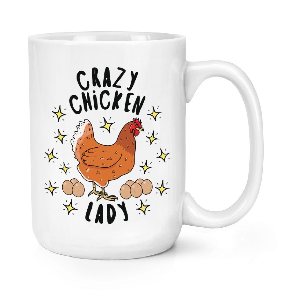 gift base Crazy Chicken Lady Stars 15oz Large Mug Cup