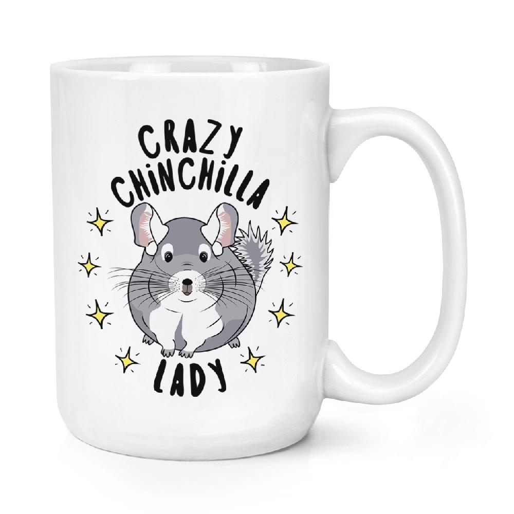 gift base Crazy Chinchilla Lady Stars 15oz Large Mug Cup