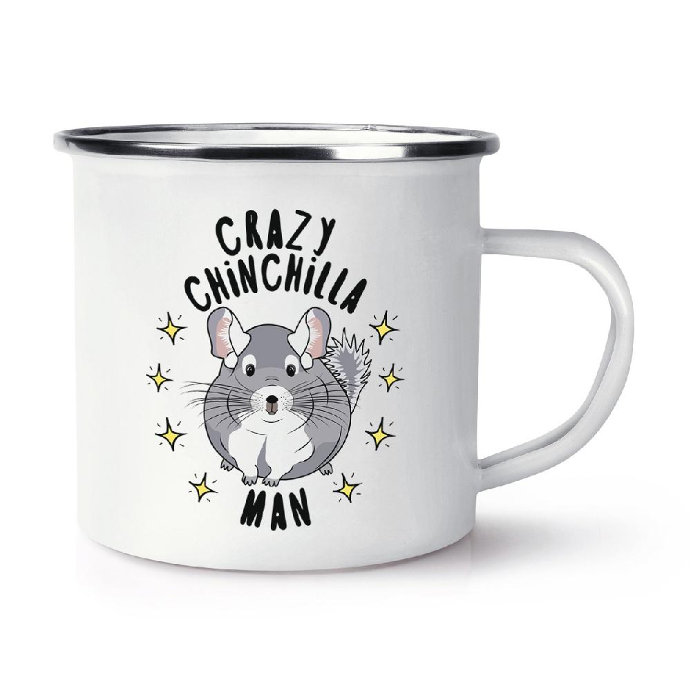 gift base Crazy Chinchilla Man Stars Retro Enamel Mug Cup