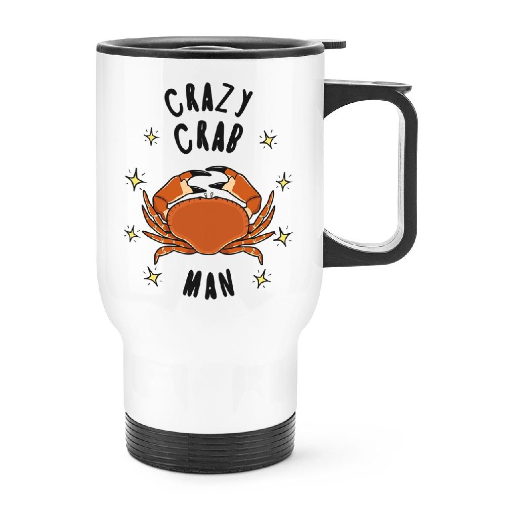 gift base Crazy Crab Man Stars Travel Mug Cup With Handle