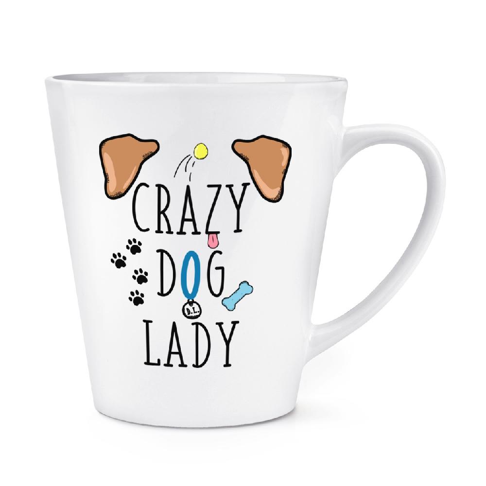 gift base Crazy Dog Lady Brown Ears 12oz Latte Mug Cup