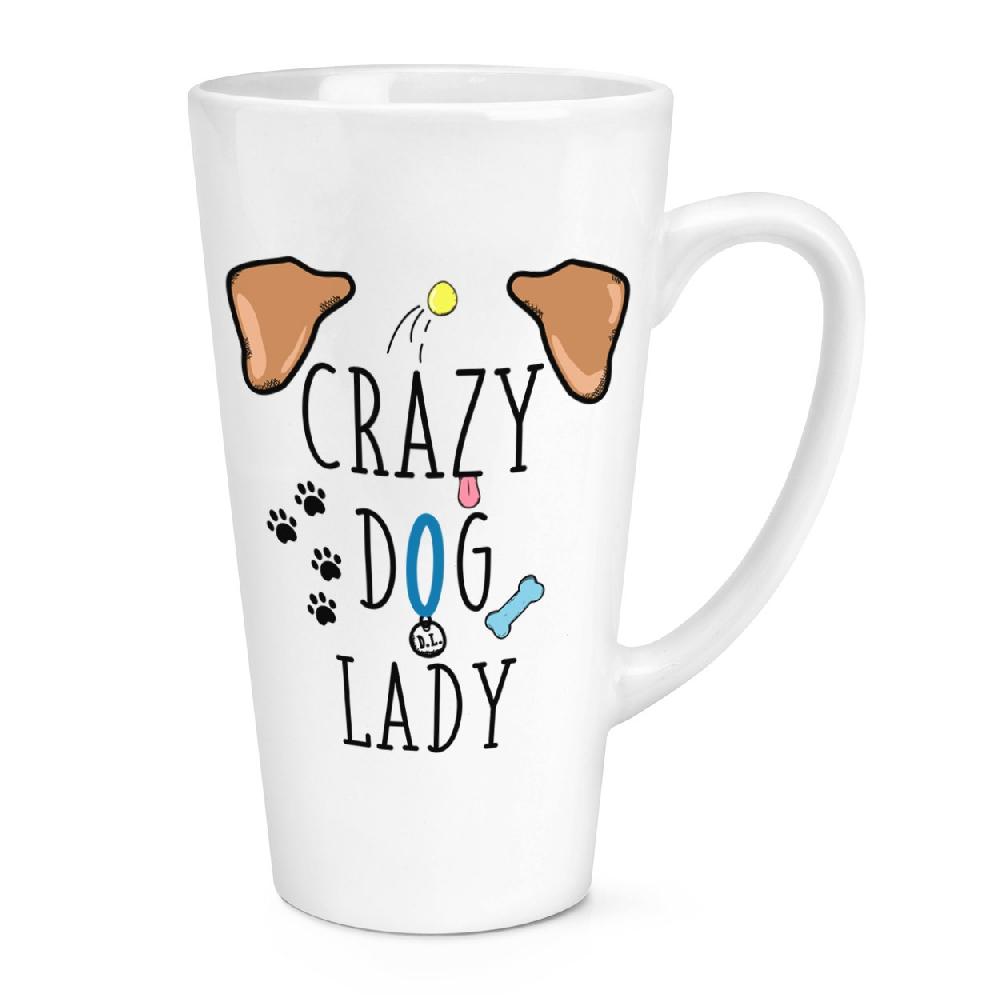 gift base Crazy Dog Lady Brown Ears 17oz Large Latte Mug Cup